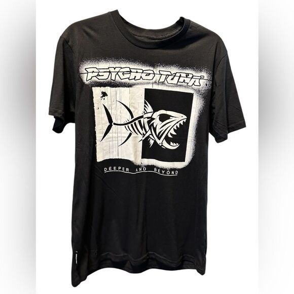 NWOT Psycho Tuna Unisex Black Graphic Short Sleeve Tee Shirt - Size M - Picture 7 of 10